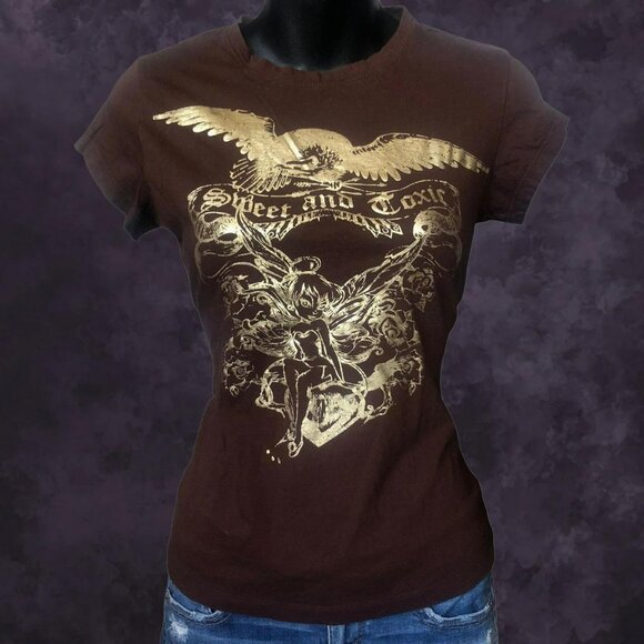 00s Grunge Disney Tinkerbell Tee - Picture 1 of 5
